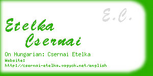 etelka csernai business card